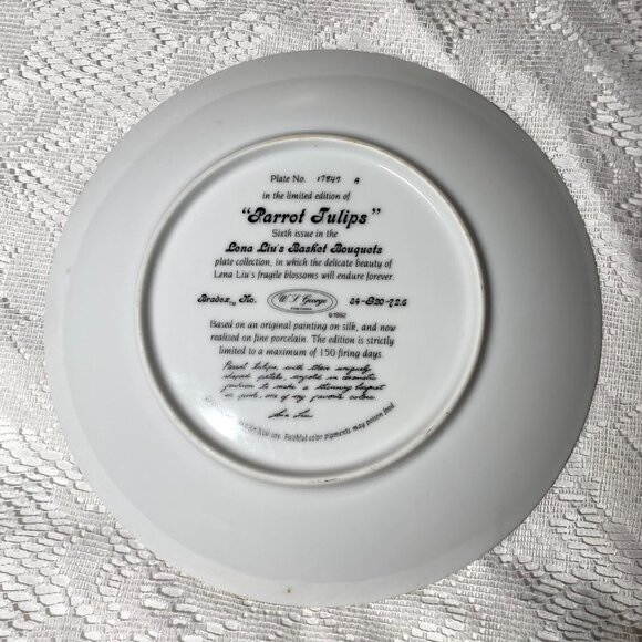 Lena Liu’s “Basket Bouquets” Plate by WS GEORGE - Flower Basket Scenes - Picture 7 of 12